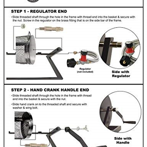 Rotating Chili Roaster with Regulator - W06