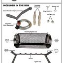 Rotating Chili Roaster with Portable BBQ Stand - W06