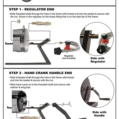 Rotating Chili Roaster with Portable BBQ Stand - W07