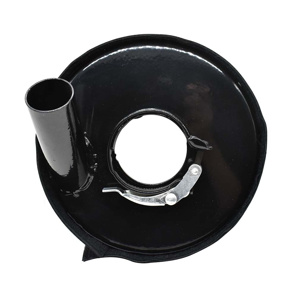 7" Vacuum Metal Dust Shroud Cover with 2.5” ID and 1.5” Vacuum Connector - W03