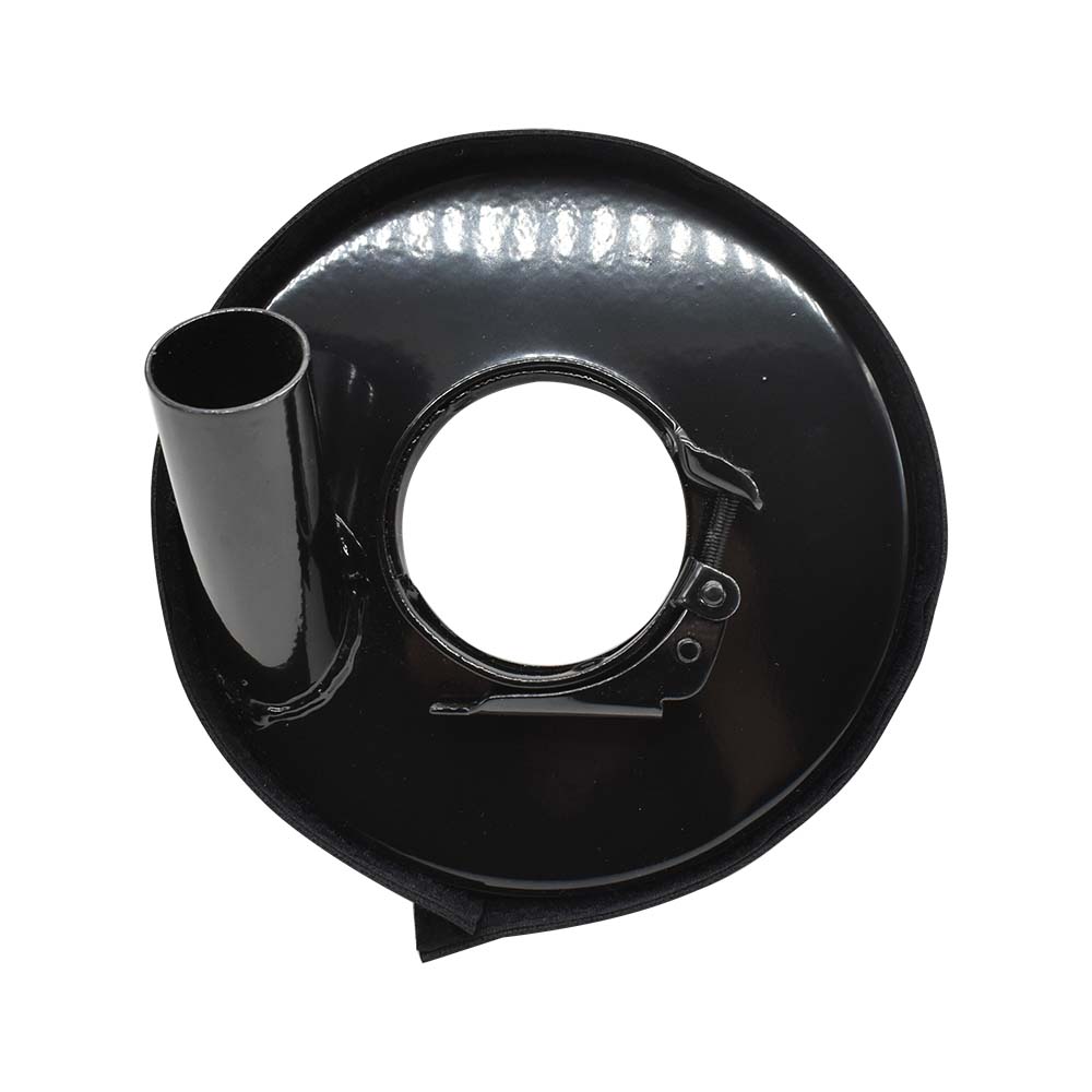 7" Vacuum Metal Dust Shroud Cover with 3" ID and 1.5" Vacuum Connector - W03