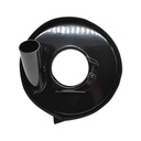 7" Vacuum Metal Dust Shroud Cover with 3" ID and 1.5" Vacuum Connector - W03