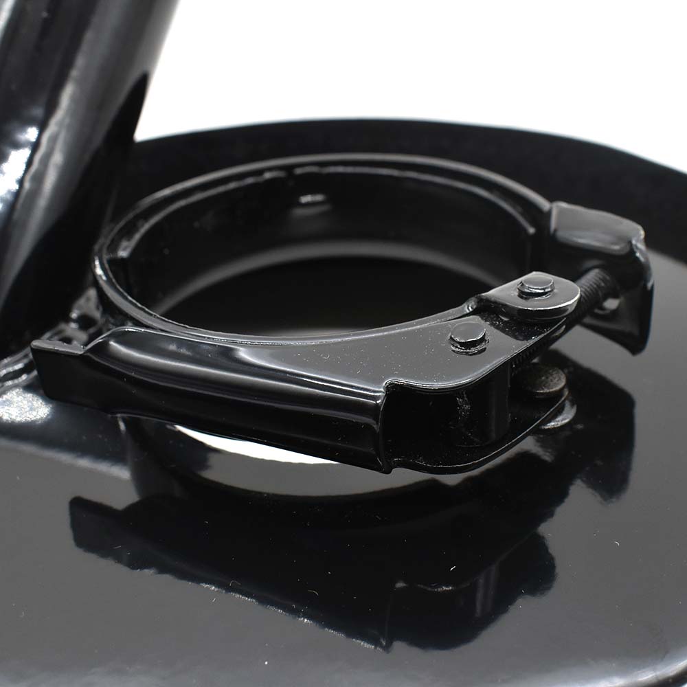 7" Vacuum Metal Dust Shroud Cover with 3" ID and 1.5" Vacuum Connector - W04