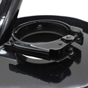 7" Vacuum Metal Dust Shroud Cover with 3" ID and 1.5" Vacuum Connector - W04