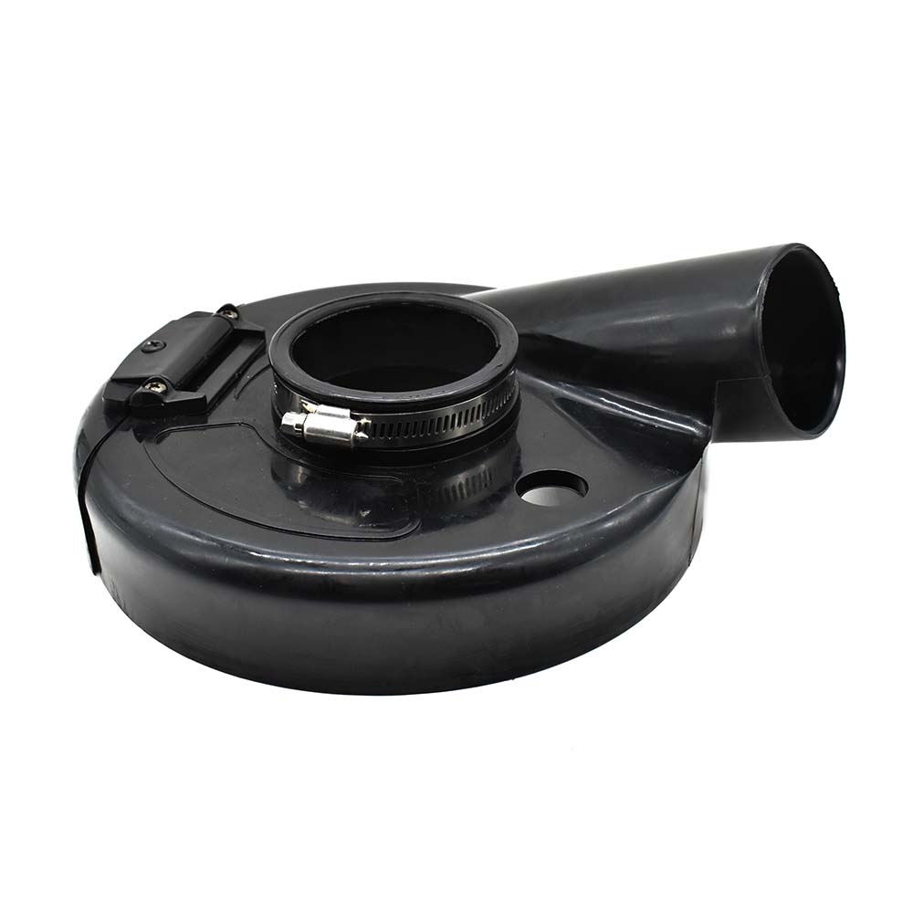 7" Vacuum Plastic Dust Shroud Cover with 2-1/2" Vacuum Connector - W02