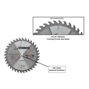 10 1/4" x 36 Teeth x 0.10" kerf x 5/8" Arbor with Diamond Knock Out -  Carbide Tipped Saw Blade - W02