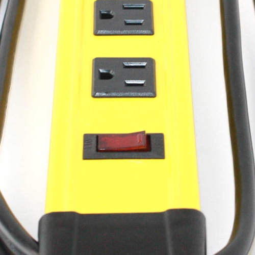 Heavy-Duty Metal Power Strip, 6 Outlet, 6ft Cord, 14AWG, ETL (RVA1543) - W03