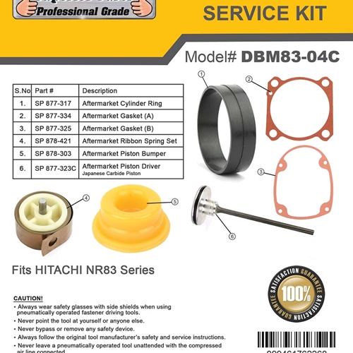 NR83 Service Kit Fits Hitachi NR83A, NR83A2 & NR83A3 Carbide Driver - W03