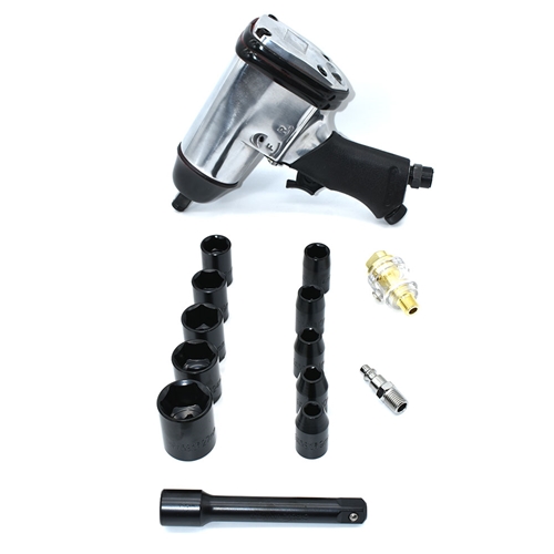 1/2" Square Drive 230 ft-lbs Air Impact Wrench Set W/ Sockets - W02