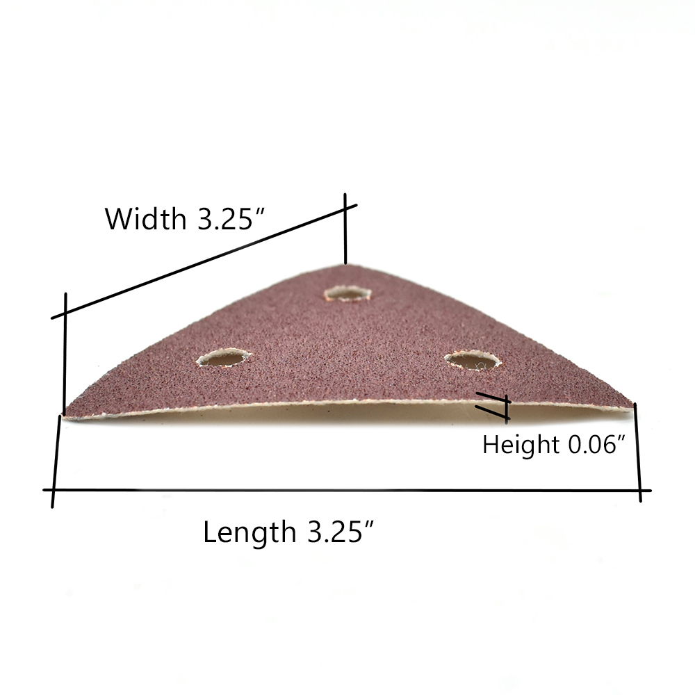 100 Grit Hook & Loop Triangular Sand Paper       (20/pk) - W03