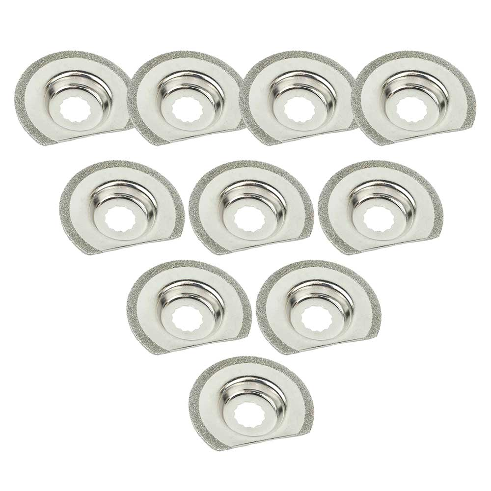 63mm Semi Round Carbide Electroplated Diamond Grout Blade, 8mm Offset Mount for a Perfect Sanding/Grinding Fits Fein Multimaster, Rockwell, Sonicrafter, Makita  / 10pk - W02