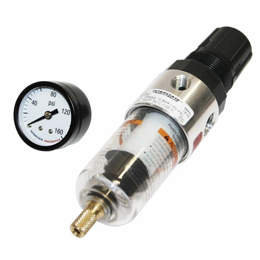 1/4" Mini Poly Bowl - Filter / Regulator - w/ gauge - Made in USA - W02