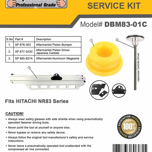 Carbide Driver Bumper and Aluminum Magazine Upgrade Kit for Hitachi NR83A and NR83A2
 - W02