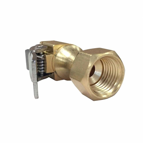 (TMT ONLY)   (2) 1/4" Straight Locking Lock-On Tire Foot Chuck Clip Shut-off Valve inflators - W04