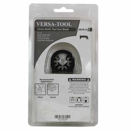 35mm Bi-Metal Blade Compatible with Fein Multimaster, Dremel, Bosch, Craftsman, Ridgid Oscillating Tools - Single Display Pack - W02