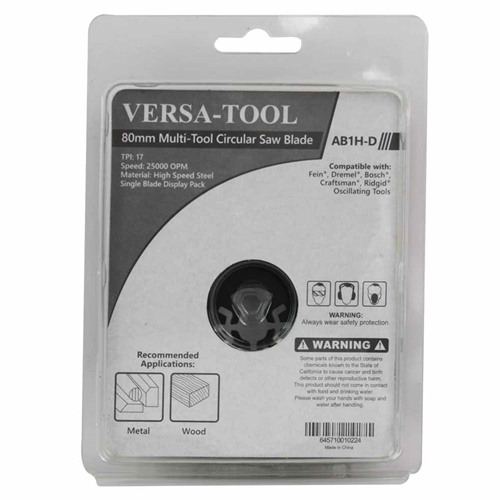 80mm Circular Saw  Blade  Compatible with Fein Multimaster, Dremel, Bosch, Craftsman, Ridgid Oscillating Tools - Single Display Pack - W02