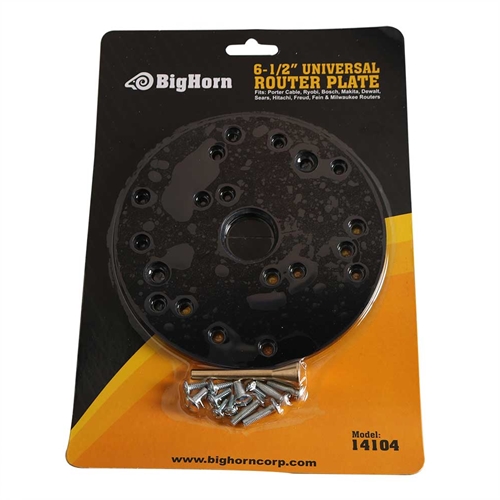 6-1/2" Universal Router Plate Fits Porter Cable. Ryobi, Bosch, Makita, Fein, Milwaukee,  Freud, Hitachi & Dewalt Routers - W03