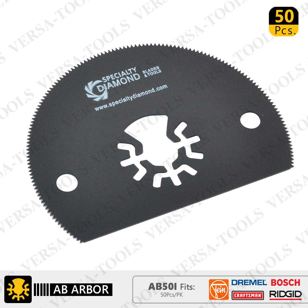 80mm Semi-Circular saw  Blade  Compatible with Fein Multimaster, Dremel, Bosch, Craftsman, Ridgid Oscillating Tools  / 50pk - W02