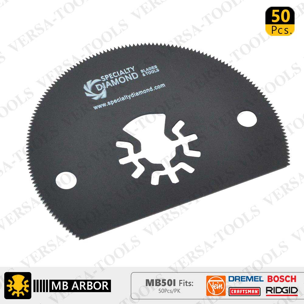 80mm Semi-Circular saw  Blade  Compatible with Fein Multimaster, Dremel, Bosch, Craftsman, Ridgid Oscillating Tools  / 50pk - W02