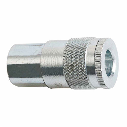 1/4" x 1/4" FPT Auto Steel Coupler (Silver Color) - W02
