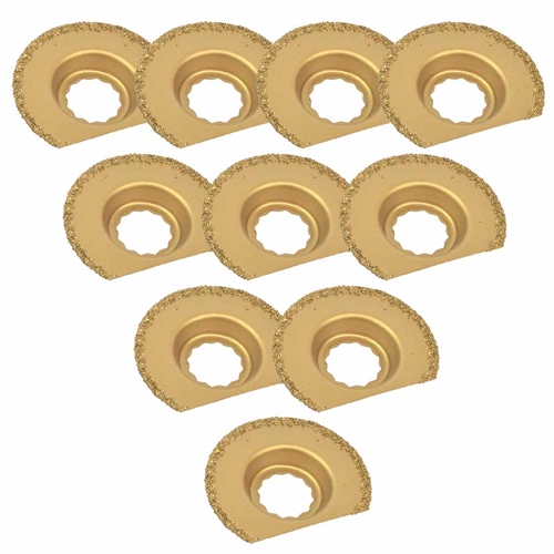 63mm Semi- Circular Carbide RASP, 8mm Offset Mount For a Perfect Flush Sanding / Grinding for Fein Supercut Oscillating Tool (10 Pk) - W02