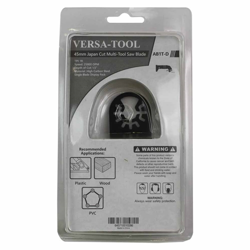 45mm HCS Japan Cut Multi-Tool Saw Blade Fits Fein Multimaster, Dremel, Bosch, Craftsman, Ridgid Oscillating Tools - Single Display Pack - W02