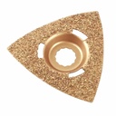 80mm Triangular Carbide Rasp, 8mm Offset Mount for a Perfect Flush Sanding/Grinding Fits Fein Multimaster, Rockwell, Sonicrafter, Makita -Display Pack - W02