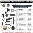 Aftermarket Magazine Assembly (Steel) 2-Hole for Hitachi NR83A  - W03
