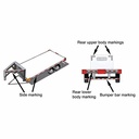 2" x 15' ft High Visibility Conspicuity DOT-C2 Approved Reflective Safety Tape – 6" Red / 6" White - Automobile Vehicles, Trailers, Boats - W05