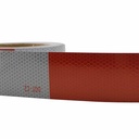 2" x 50' ft High Visibility Conspicuity DOT-C2 Approved Reflective Safety Tape – 6" Red / 6" White - Automobile Vehicles, Trailers, Boats - W03