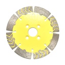 4.5" Segmented Diamond Blade  20mm (0.78") Arbor with 5/8" Brass Adapter Ring - W02