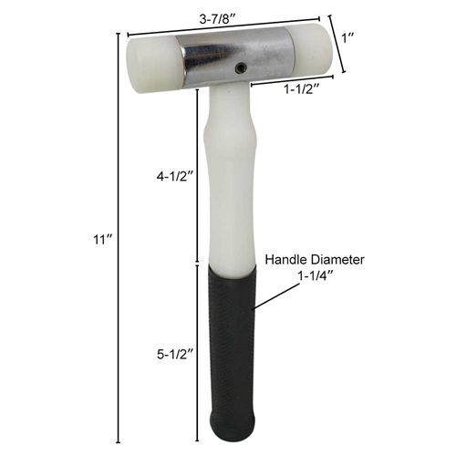 1-Inch Nylon Faced Hammer Mallet - W04