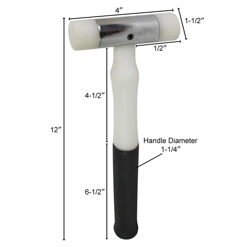 1-1/2 Inch Nylon Faced Hammer Mallet - W03