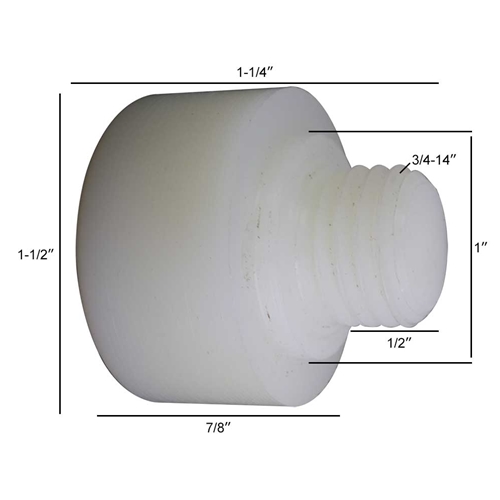 Replacement Nylon Face for 1-1/2 Inch Hammer Head - W02