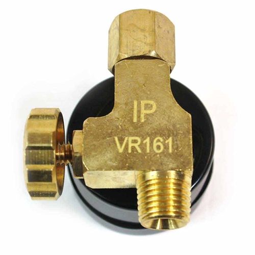 In Line Needle Valve w/ Gauge-  1/4" MPT x 1/4" FPT, WP 160 PSI - W04