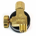 In Line Needle Valve w/ Gauge-  1/4" MPT x 1/4" FPT, WP 160 PSI - W04