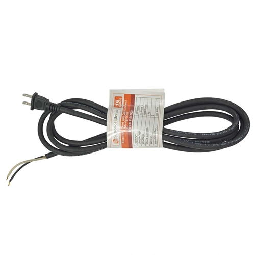 9 Feet 16 AWG SJO 2 Wire 125 Volt Electrical Cord with Quick Connect Straight Ends - W02