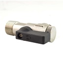 1/2" x 1/4" MPT Compact Ball Valve Y Strainer Combination (Male to Male) 600 PSI - W03