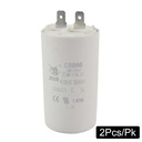 (TMT Only)  CBB60 20MFD +/-5% 50Hz/60Hz AC 450V Cylinder Motor Running Capacitor - 2/Pack - W02