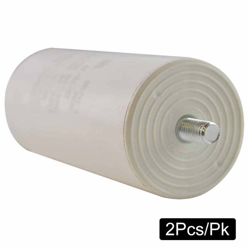 (TMT Only)  CD60 120 MFD +/-5% 50Hz/60Hz AC 300V Cylinder Motor Starting Capacitor with 8mm Mounting Thread - 2/Pack - W03