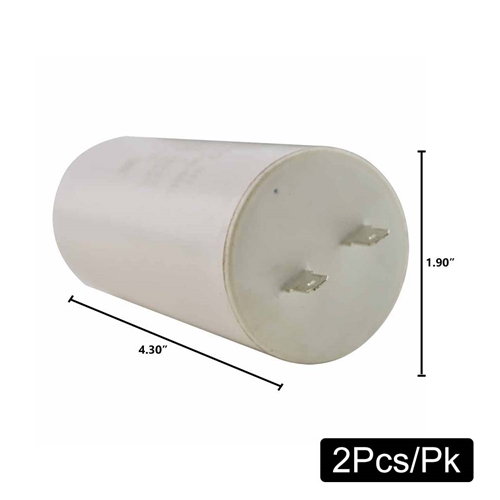 (TMT Only)  CD60 120 MFD +/-5% 50Hz/60Hz AC 300V Cylinder Motor Starting Capacitor with 8mm Mounting Thread - 2/Pack - W04