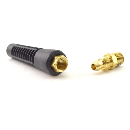 Reusable Strain Relief Replacement Fitting For 1/4-Inch ID Hose, 1/4-Inch MPT Solid Fitting (HB14SW) - W04