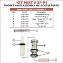 Trigger  Valve Assembly for Hitachi NR83A - W02