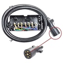 6 Ft - 7  Way Trailer Cord and Junction Box - W02