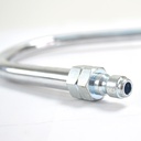 12" Chrome Gutter Cleaner Attachment, Coupled with 1/4" Brass Quick Coupler x 1/4" Plug  - W03