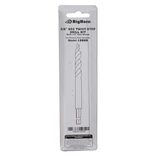 3/8" HSS Step Drill Bit with 1/4" Hex Driver - W03