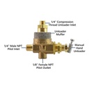 Pilot Unloader / Discharge Valve for Air Compressors - Made in USA - W05