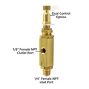 Unloader Control Pilot Valve for Air Compressors (Emglo/Dewalt style) - Made in USA - W05