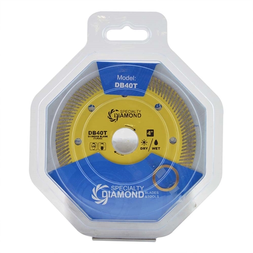 4" High Performance General Purpose Dry or Wet Cutting Turbo Diamond Blade - 2/Pk - W02