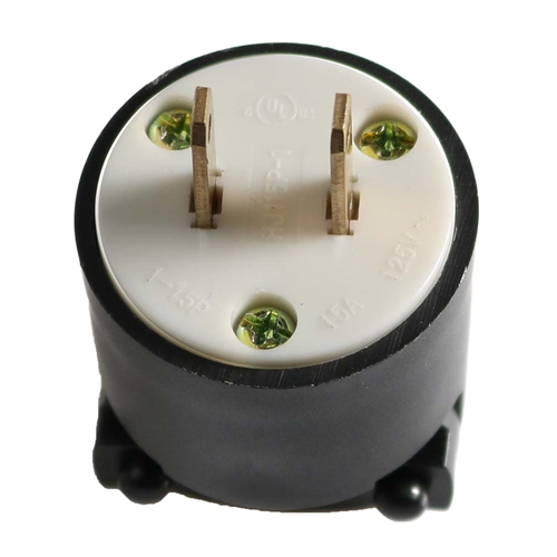 15A-125V  2-Blade NEMA 1-15P Straight Electrical Plug - W03